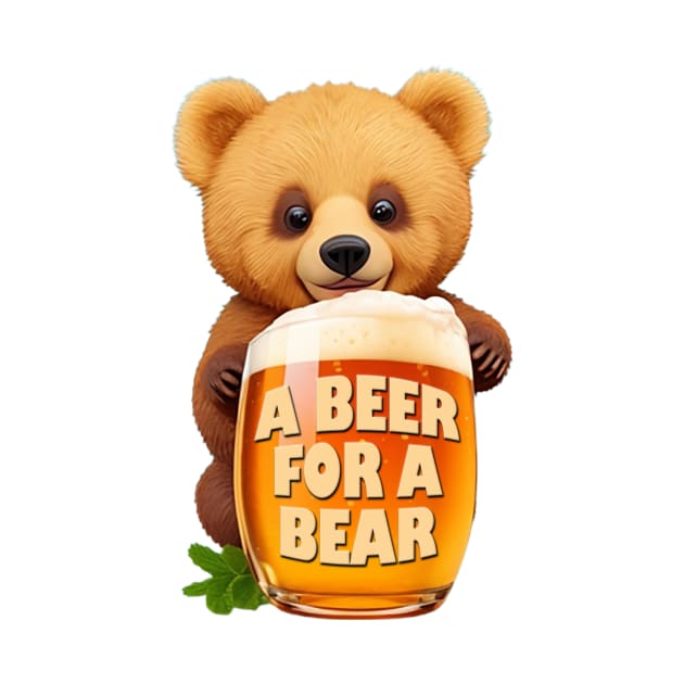 Cute Bear Cub and Beer Mug by likbatonboot