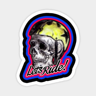 Skull Ryder Helmet Magnet