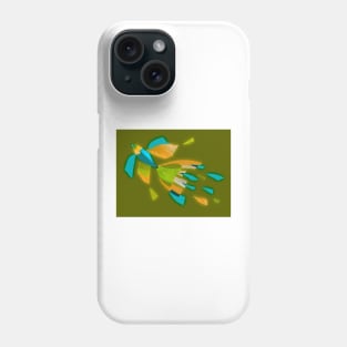 Snazzy Betta ~ Orange, Teal, and Olive Phone Case