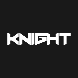 Knight Cool Word Art Minimalist Design T-Shirt