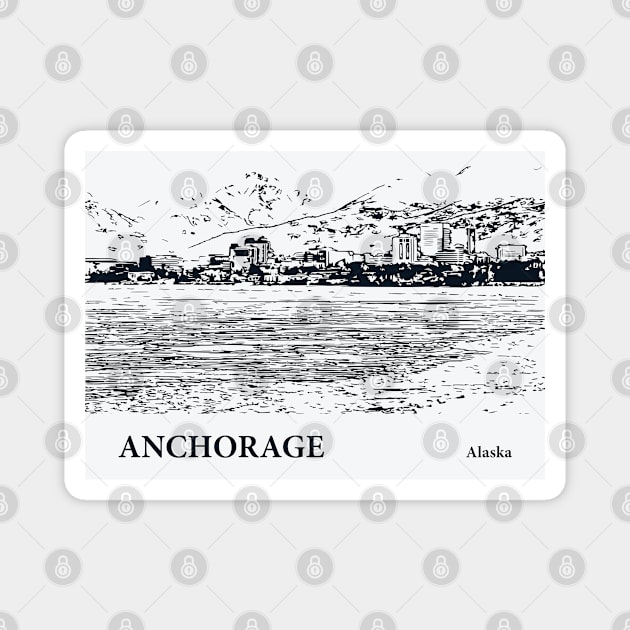 Anchorage - Alaska Magnet by Lakeric