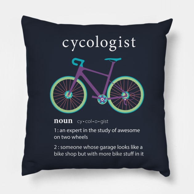 Cycologist 2 Pillow by Sun Jesster