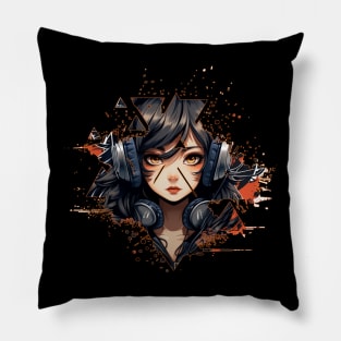 Halloween Gamer Girl Pillow