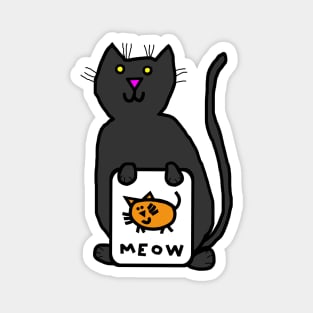 Cute Cat Self Portrait Magnet