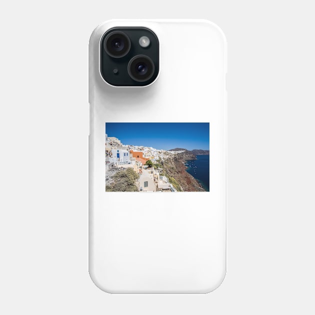 Santorini Caldera Vista From Oia Phone Case by GrahamPrentice