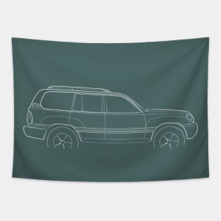 1998 Toyota Land Cruiser J100 - profile stencil, white Tapestry