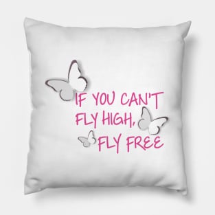 Beautiful paper cut butterflies and quote design Pillow