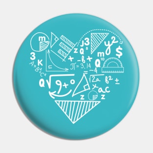 Math lovers simple design Pin