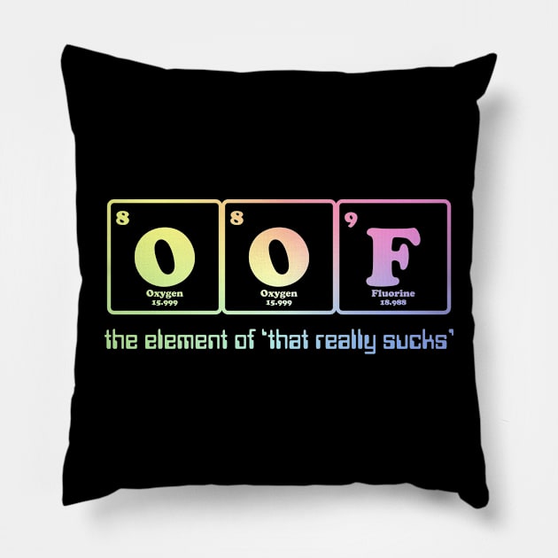 Periodic Table "Element of That Really Sucks" Pillow by ScienceCorner