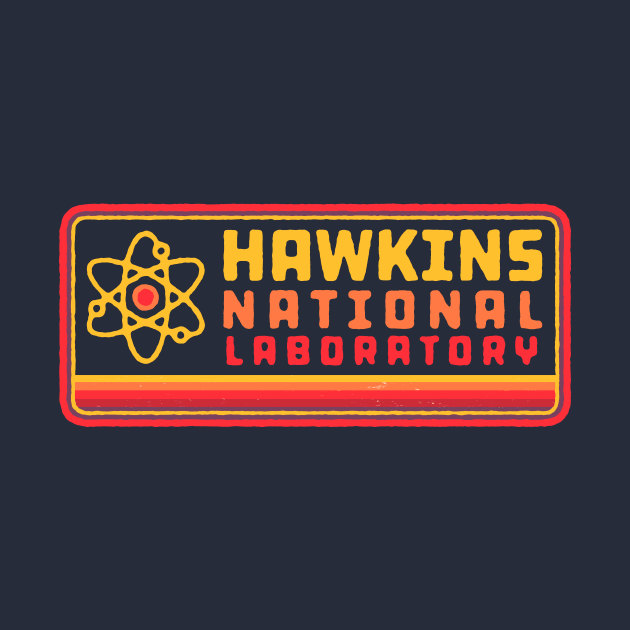 Hawkins National Laboratory Hawkins Lab Indiana Stranger Things Retro 80s Logo by GIANTSTEPDESIGN