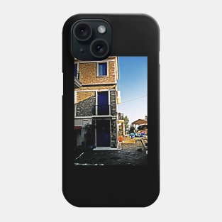 blue door bulding Phone Case