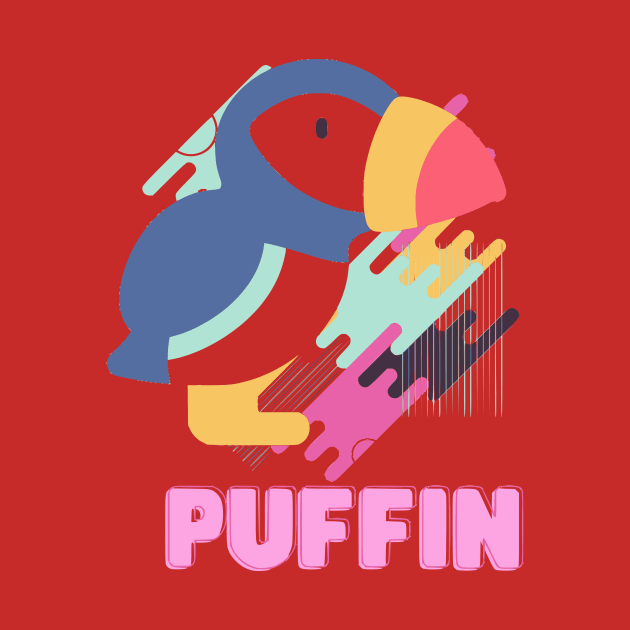 Puffin Geometric by ODIN DESIGNS