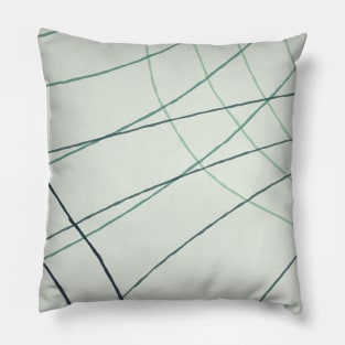 White Stride Abstract Pattern Pillow