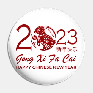 Happy chinese new year 2023 - Zodiac sign year of the rabbit Pin