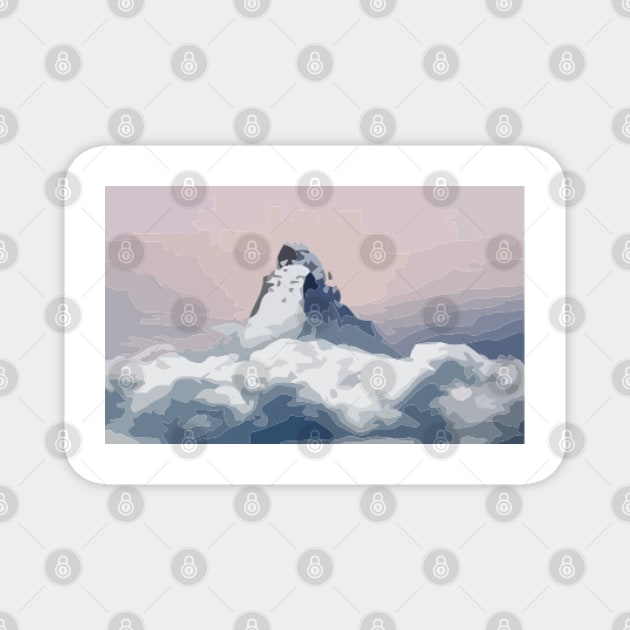 Matterhorn Vector Painting Magnet by gktb