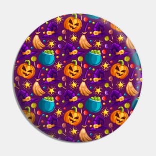 Halloween Seamless Pattern Pin