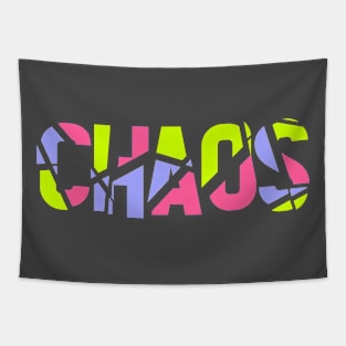 Chaos-Colorful Trendy Typographic Concept Tapestry