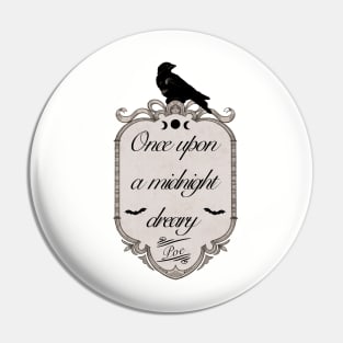 Edgar Allen Poe Quote| Watercolor Raven | Family Crest| Watercolor Bats| Dark Academia Quotes| Once Upon a Midnight Dreary Pin