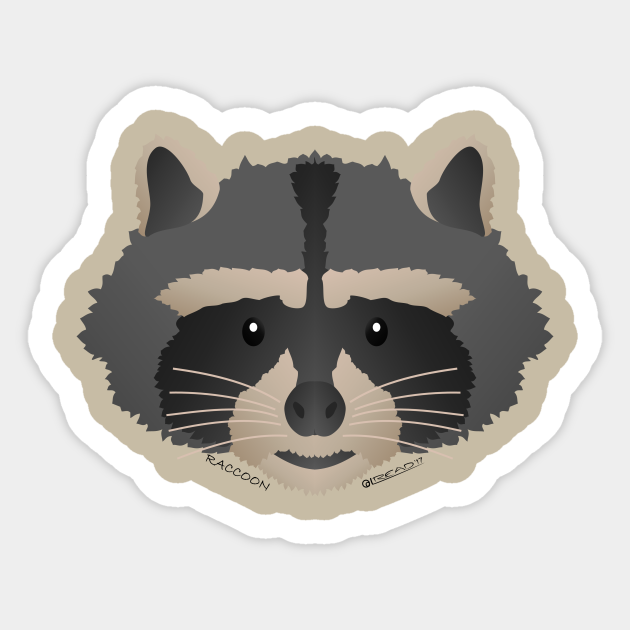 Baby Raccoon Face - Baby Raccoon - Sticker | TeePublic Baby Raccoon Face - Baby Raccoon - Sticker | TeePublic