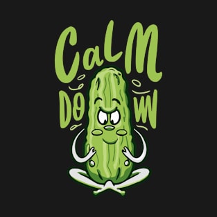 Funny Yoga Cucumber Pickle: Keep Calm and Veg On T-Shirt