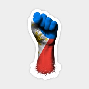 Flag of Philippines on a Raised Clenched Fist Magnet