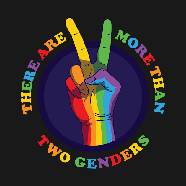 There Are More Than Two Genders Funny LGBTQ Gift by CatRobot