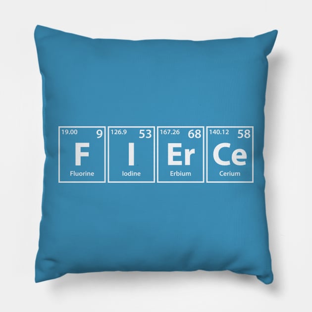 Fierce (F-I-Er-Ce) Periodic Elements Spelling Pillow by cerebrands