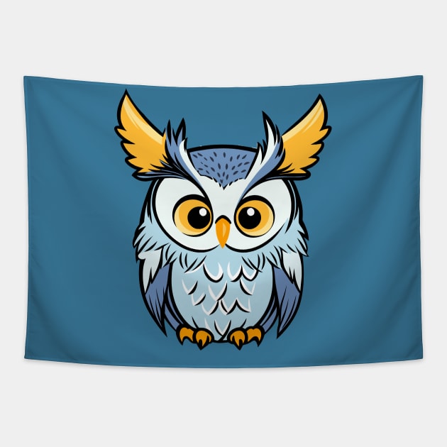 Hi Litlle Owl Tapestry by Orange-C