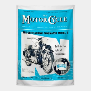 Vintage Motorcycle Magazine cover Tapestry