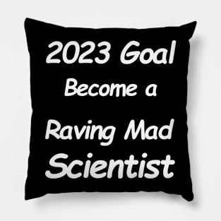 Goal 2023 Raving Mad Scientist Pillow