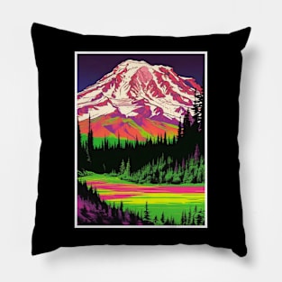 Outdoor Revelry Trails of Positivity Await Vintage Aesthetic 60s Pillow