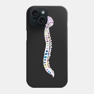 Funfetti Brain and Spine (White Pattern) Phone Case