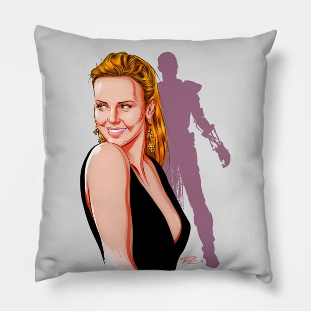 Charlize Theron - An illustration by Paul Cemmick Pillow by PLAYDIGITAL2020