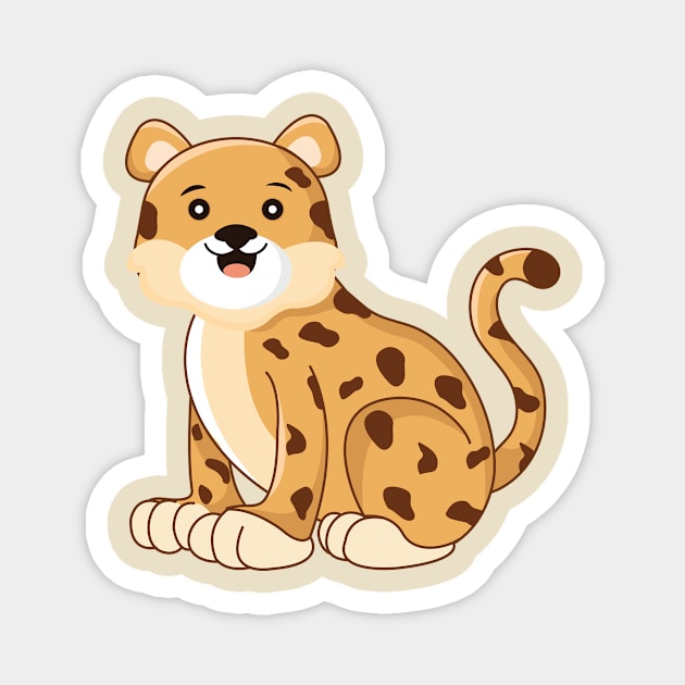 Cute Cheetah Africa Animal Zoo Adorable Kawaii Magnet by Mellowdellow