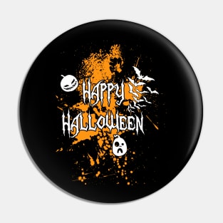 Happy Halloween tee design birthday gift graphic Pin