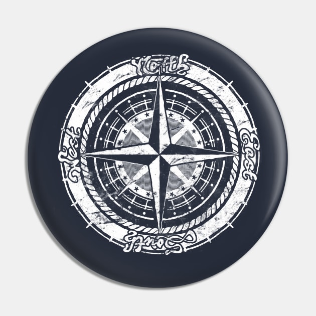 Compass Rose Pin by OneCuriousChip