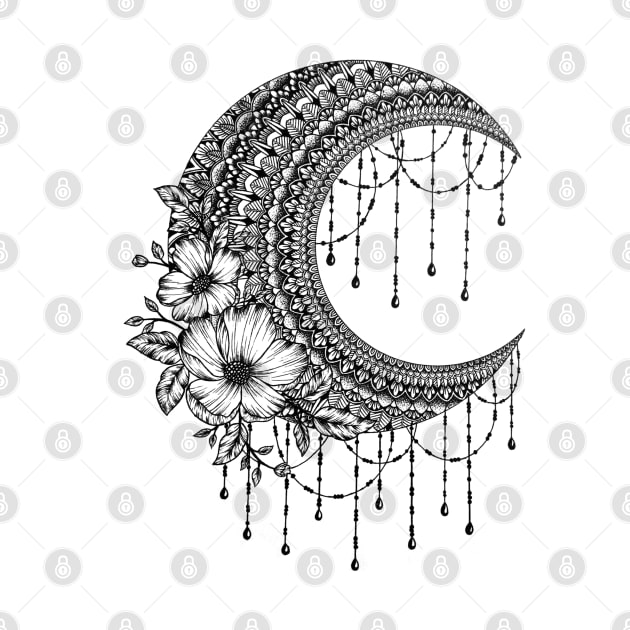 Floral moon chandelier mandala by SamridhiVerma18