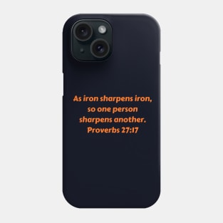 Bible Verse Proverbs 27:17 Phone Case