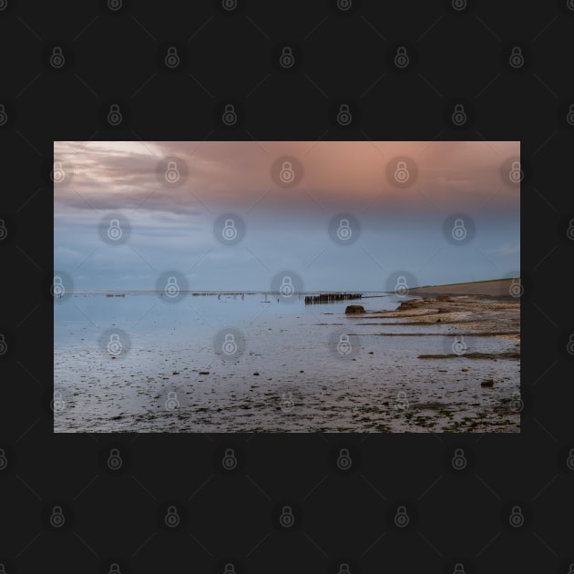 Rocks and sea breakers off the Frisian coast, Netherlands by Dolfilms