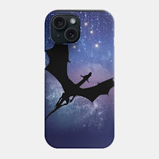 Fantasy | Dragon Silhouette art | Space Galaxy | Starry Night | Geek Gifts Phone Case