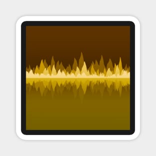 Yellow Audio Wave Mountains Magnet