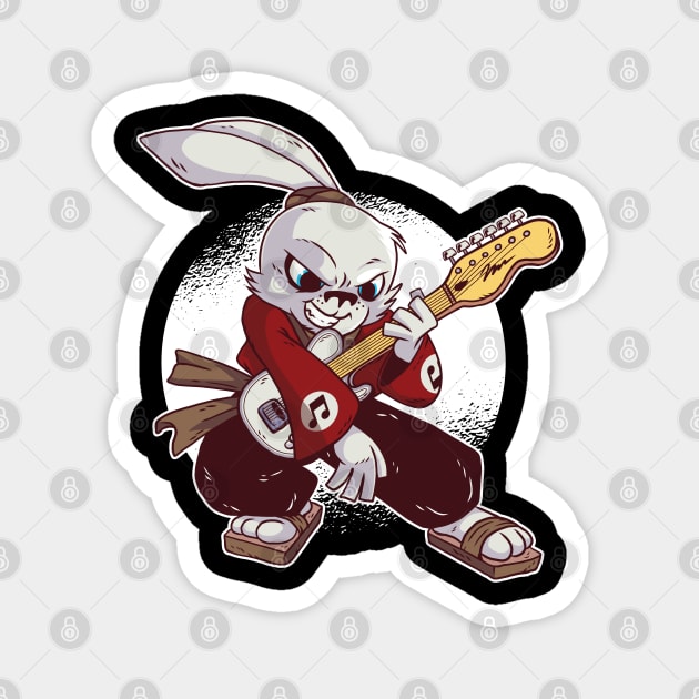 Rabbit Guitar Magnet by MajorCompany