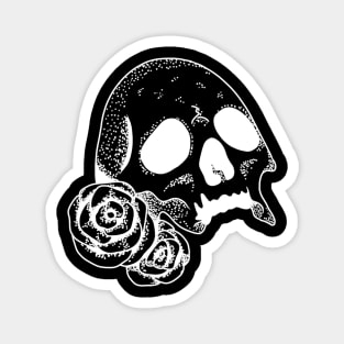 Skull with Roses | Skull | Bones | Halloween Magnet