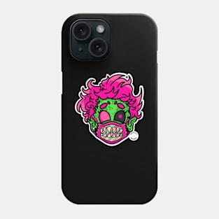 Green Monster Cartoon Head Illustration Phone Case