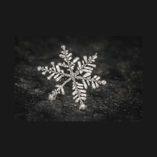 Freshly Fallen Snow Flake. Macro Photography T-Shirt