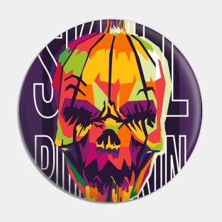 scary pumpkin skull Pin