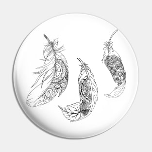 Feather Pattern Pin