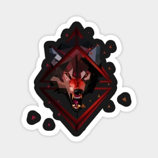 Wolf - 3d polygon artwork Magnet