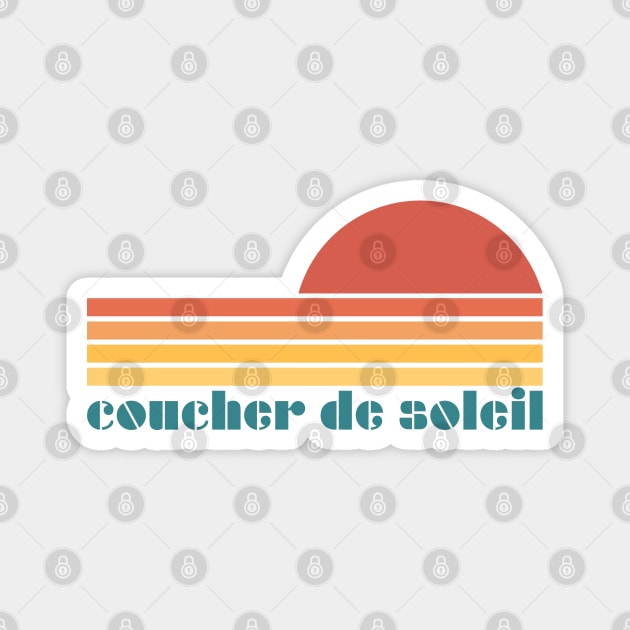 Sunset - Coucher de Soleil Magnet by Belcordi