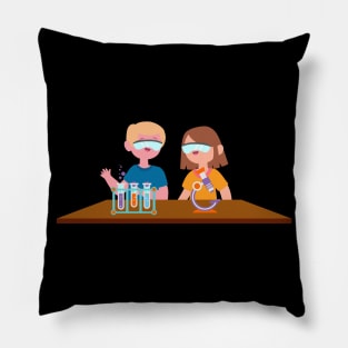 Chemistry Lab with Kids wearing Pillow